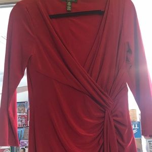 Red Ralph Lauren fitted dress